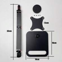 便携式显示器支架 VESA 显示器支架适合 13 英寸至 18 英寸便携式屏幕平板电脑垫，高度可调，学校用品，返校