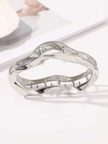 1PC Large Size Metal Hair Clip For Women Bun Hairstyles Shark Jaw Designer - Bạc - Xem 2