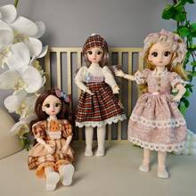 Muñeca BJD realista de 12 pulgadas, con vestuario y accesorios detallados, muñeca de juego de roles, compañera divertida para niños, paquete individual, muy atractiva