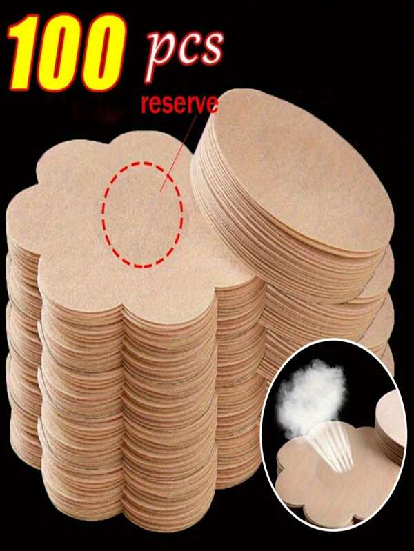 50/100pcs Disposable Non-Woven Fabric Chest Patch, Breast Patch, Anti-Protrusion Point, Invisible, Anti-Friction For Running And Marathon, Nipple Patch, Breathable