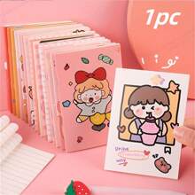 10 pièces/5 pièces/1 pièce Ensemble de mini-cahiers mignons de dessin animé, organiseur personnel avec couverture en papier, convient pour les fournitures de bureau, la papeterie pour étudiants, le petit cahier de poche portable, les fournitures scolaires, la rentrée scolaire
