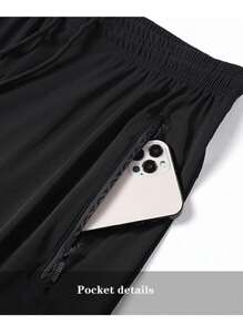 Pantalones deportivos para hombre, ligeros, transpirables y de secado rápido, con cordón en la cintura, bolsillos y cremallera, aptos para gimnasio, correr, entrenamiento al aire libre, baloncesto, fútbol, bádminton