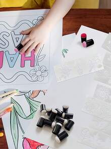 5/15/30 件海绵手指画工具，手指海绵，绘画艺术用品，绘画工具套装