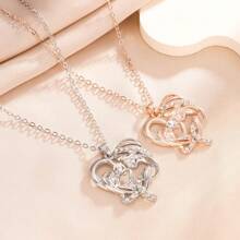 1pc New Gold-Plated Round Corner Pink Velvet Jewelry Box, Ring Necklace Bracelet Bangle Case, Fashionable Accessories Packaging