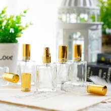 6pcs+4 Accessories 15ml Transparent Perfume Spray Bottle, Including 6 Spray Bottles, 2 Funnels, And 2 Sub-Packing Artifacts