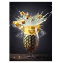 1 Pc Optional Frame Posters Wall Arts Wall Art Modern Retro Dining Bar Coffee Shop Decor Painting Cocktail Explosion Pictures Fruit Pizza Coffee Splash Canvas Posters