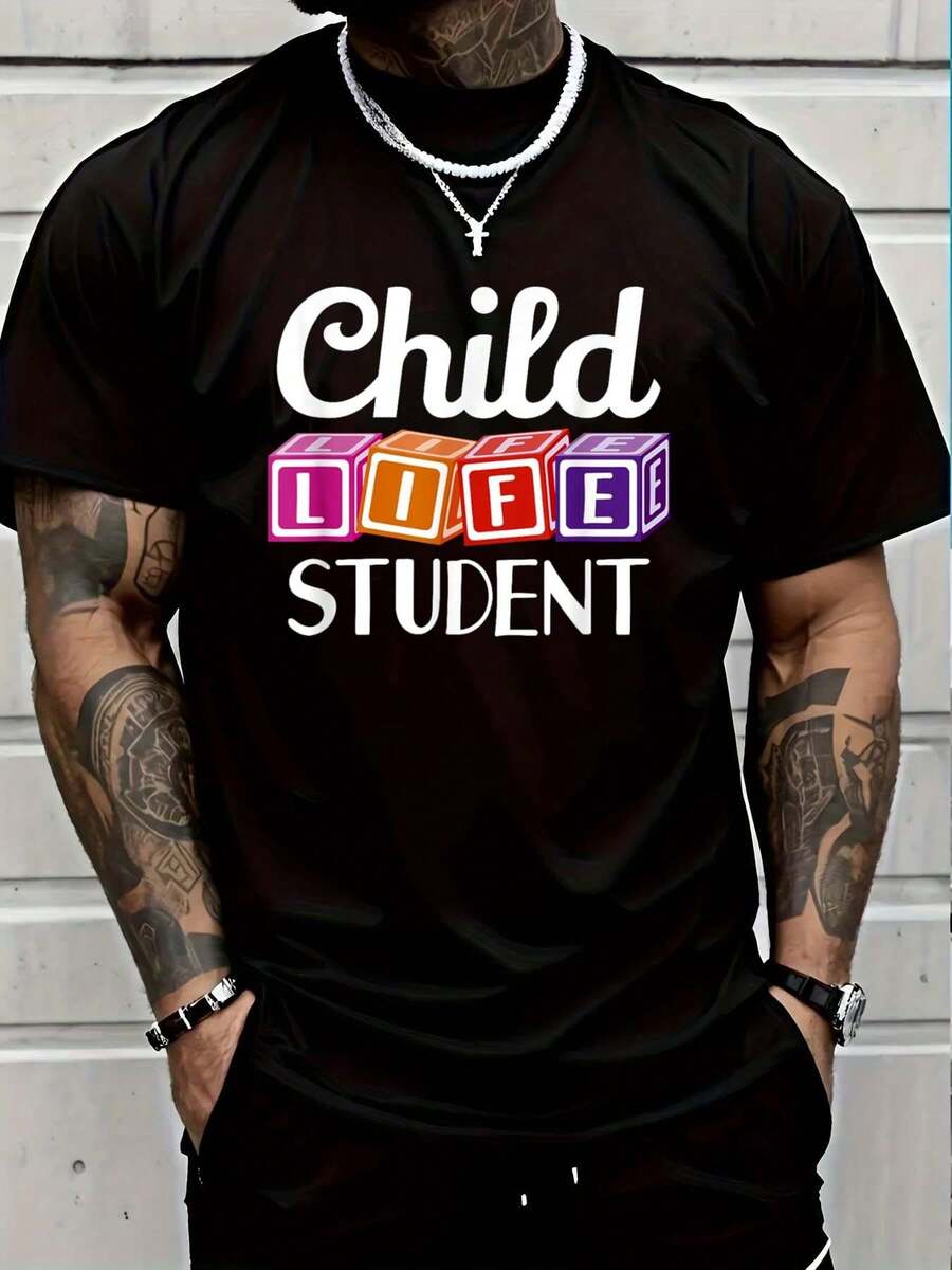 Future Pediatric Care Specialist - Child Life Student-Shirt Graphic Tees Summer Clothes Men Shirts Street Wear - Black - View 1
