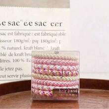 8件套简约优雅发圈/发绳套装，高弹力不伤发，时尚马尾辫配饰，女士马尾辫发圈，发绳发带，运动健身服 - 彩色 - 查看 17