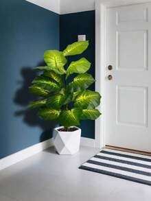 12 & 18 Leaves Artificial Pothos Plant, Large Floor Greenery For Living Room, Wedding Decoration, Home & Commercial Greening (Excluding Pot)