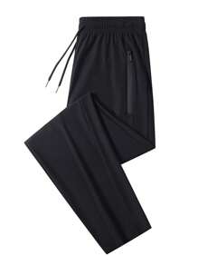 Pantalones deportivos para hombre, ligeros, transpirables y de secado rápido, con cordón en la cintura, bolsillos y cremallera, aptos para gimnasio, correr, entrenamiento al aire libre, baloncesto, fútbol, bádminton