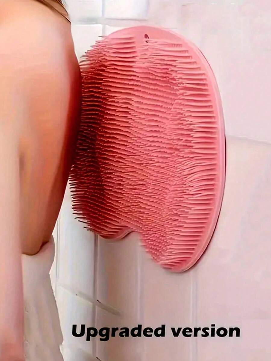 1 件套 TPR 防滑背部和足部磨砂按摩器套装 | 双面去角质垫，深层清洁，促进血液循环 | 粉色/蓝色可选 | 水疗级浴室配件 健身房配件