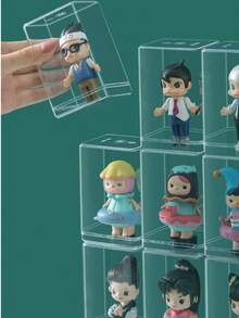 12pcs/6pcs/3pcs Blind Box Storage Display Box, Single Blind Box Toy Display Cabinet, Can Be Stacked, Transparent Desktop Doll Storage Box, Dustproof Transparent Figure Display Box, Suitable For Mini Figures, Small Statues, Plush Toys, Etc., Gifts For Birthdays And Graduations