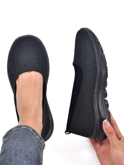 Mocassini piani, traspiranti, con punta tonda e senza lacci da donna, con decorazione in pizzo, leggera e comoda suola morbida, scarpe sportive casual basse per primavera/estate