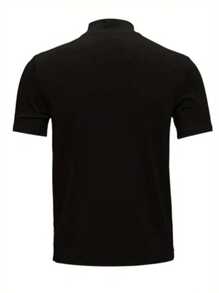 Men's Summer Short Sleeve Mock Neck Casual Outdoor Wear