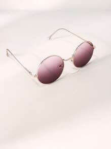 1 Pair Kids Metal Frame Square Fashion Glasses For Boys And Girls, Fashion Outdoor Sun Protection Photography Glasses