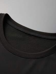 Camiseta estampada de moda para hombres - Negro - Ver 3