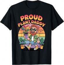 Camiseta divertida con mensaje "Papá de plantas LGBTQ, Orgullo del Arcoíris" para cultivo de plantas - Negro - Ver 1