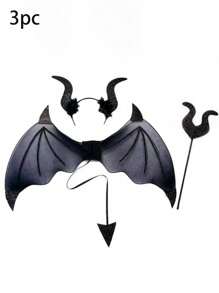 Setul de 3 aripi de demon este folosit pentru a te îmbrăca pentru diverse spectacole de petrecere de sărbători de Halloween