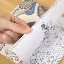 1pc Random Style Students Stress Relief Drawing Coloring Book, Mandalas Coloring Pages, English Version Random Design