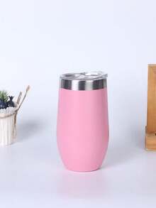Meiling 360ml Stainless Steel Thermal Cup With Anti-Drip Lid - Pink - View 4
