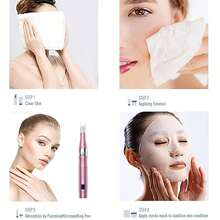 Microneedling Roller Pen  With 20 Pcs Round Nano Replacement  Microneedle Derma Roller Pen Dermabrasion Roller 0.25mm, Microneedle Roller 0.25mm For Women Men Home Use - 粉色 - 查看 4