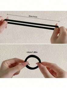 200 Stücke/100 Stücke/50 Stücke/20 Stücke/10 Stücke einfache schwarze Basic 4cm Elastikbänder für Frauen