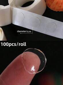 100/300/500pcs Transparent Balloon Glue Dots, Double-Sided Adhesive Dots For Balloons, Removable Ultra-Thin Sticker Dots, 100pcs Per Roll, Suitable For Wedding, Birthday Decoration, Arts & DIY Crafts, Party Supplies, Back To School Graduation