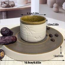 1pc 优质陶瓷杯,田园风格咖啡杯,风格厚陶瓷浓缩咖啡杯,创意陶瓷礼品,沙漠骆驼水杯,节日咖啡杯/茶杯,时尚办公室/家用早餐杯 Back To School Back To School - 彩色 - 查看 18