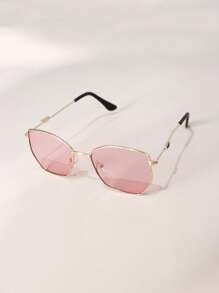 1 Pair Kids Metal Frame Square Fashion Glasses For Boys And Girls, Fashion Outdoor Sun Protection Photography Glasses