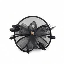 1件羽毛头饰发箍，女士茶会帽、肯塔基德比帽、鸡尾酒会帽、婚礼帽、新娘头饰发箍夹，适合女性、女孩生日、母亲节、圣诞节礼物