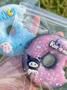 Sanrio 1 pieza Juguete esponjoso y suave con diseño creativo y lindo de dona, juguete anti-estrés de rebote lento, serie de verano con diseño de dona, pata de gato de caricatura, juguete esponjoso de barro, juguete esponjoso de gofre, juguete realista anti-estrés, etiqueta suave, regalo de fiesta (estilo y color aleatorio)