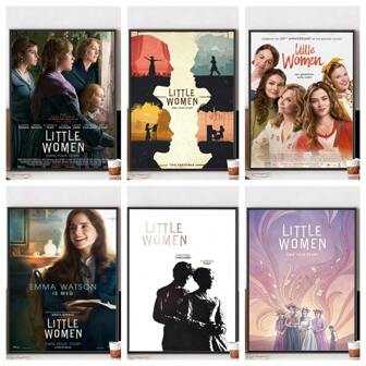 1/6 PIEZAS Póster de la película Mujercitas adecuado para decoración de dormitorio y sala de estar, regalo perfecto para fans, opción ideal para decoración de habitación, sin marco