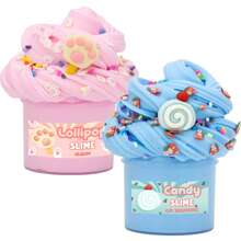 70ml Scented Butter Slime With Strawberry And Ice Cream Charms - Fluffy Slime In Blue And Pink For Kids, Ideal Party Favor With Fun Slime Accessories For Boys Girls,Slime,Slime Kit,Clay,Slime,Slime Kit,Butter Slime,Slime,Slime Kit,Clay