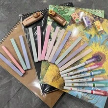 6 sets de marcadores con diseño curvo y de curva, bolígrafos de encaje, resaltadores de flores onduladas, bolígrafos de contorno curvo DIY, adecuados para cuadernos y dibujos, marcadores resaltadores para estudiantes, bolígrafos para niños, adolescentes y adultos, marcadores para maestros - Multicolor - Ver 8
