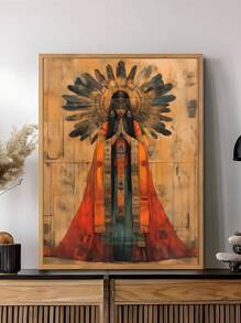 1/3 pièces Œuvre murale vintage Pachamama, déesse inca de la fertilité et des récoltes, mythologie inca, affiche Mère Nature, impression de la culture andine, décoration de maison inca, femmes rétro, bétail