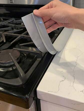 Silicone Stove Gap Cover, Kitchen Counter Gap Filler, Heat Resistant Oven Gap Filler, Between Kitchen Appliances Washing Machine And Stovetop, Stickers, Wall Decal, Vinyl Decal For Home Decorations, Spring Decoration Items Refres