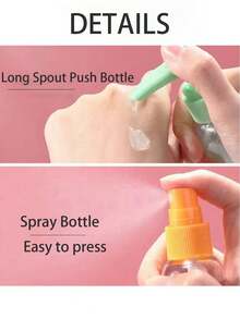 旅行洗漱用品瓶套装可填充喷雾瓶，适用于男女旅行必需品，邮轮必需品，宿舍必需品，方便分配瓶，适用于洗发水、护发素、乳液、沐浴露、洁面乳、护肤品、护手霜，便携式化妆品瓶套装，适用于旅行、航班、商务、家居、露营、户外、海滩、暑假、返校