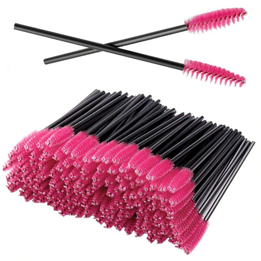 100 piezas GUMIKE Brochas desechables de rímel para extensión de pestañas, cejas y maquillaje (Negro) - Rosa - Ver 1