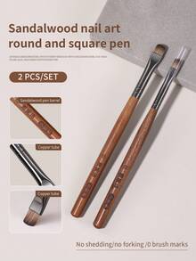 annies 美甲画笔套装，檀香美甲凝胶笔，大小圆罐包装，高端美甲彩绘，渐变染色，美甲沙龙专用工具，1支/2支装 - 彩色 - 查看 13