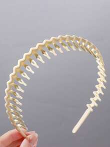 Bộ 3/1 chiếc Băng đô nhựa mỏng nhẹ 14,96 inch dành cho nữ, màu đen/be/nâu trơn, chống trượt, phụ kiện tóc thời trang đa năng cao cấp, thanh lịch tối giản, phù hợp cho đi chơi hàng ngày, thường ngày, dự tiệc, đi làm, du lịch, buộc tóc đuôi ngựa, búi tóc, rửa mặt, trang điểm, phối hợp với trang phục, phụ kiện đội đầu. - Nhiều màu - Xem 5