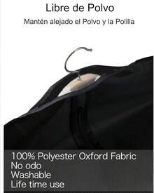 Portatrajes Bolsas Colgantes para Trajes, Sacos, Chamarras, Camisas, Blusas, Vestidos. Portador de Ropa para Viaje. Protector de Ropa con Ventana para closet. Funda de Ropa (set 2: 100x60cm) - 160x60 - Ver 5