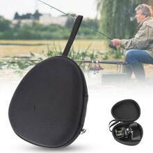 Fishing Line Reel Protective Case, Portable EVA Fishing Reel Bag, Suitable For Baitcast Reel/Drum Reel/Spinning Reel/Drift Reel, Fishing Accessory Storage Bag - Black - View 8