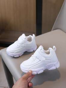 Boys And Girls General Small White Shoes, School Children Sneakers, Students Sports Casual Shoes, Outdoor Activities With White Sports Shoes, Non-Slip, Running Shoes - White - View 4