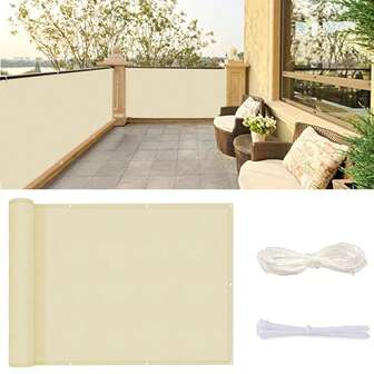 Balcony Privacy Screen Cover,Opaque Fence Covering Privacy, UV Protection Shield For Apartment Railing,Outdoor Patio, Deck, Porch