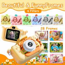 1080P 儿童数码相机，配备双镜头和 6 个滤镜，包含 32GB SD 卡，是适合 3-12 岁男孩和女孩的完美圣诞生日礼物 - 彩色 - 查看 11