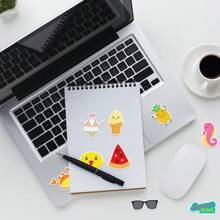 50 Stücke Sommer Graffiti Aufkleber Vinyl Ästhetik Aufkleber für Scrapbooking, Journaling, Laptop, Stoßstange, Skateboard, Wasserflasche, Computer, Handy, Cartoon, Helm, Auto