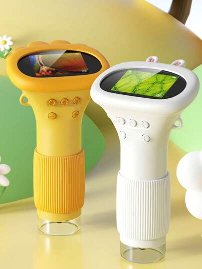 1 st. bärbart barnmikroskop, 5,66 tum x 3,15 tum, mini handhållet digitalt fickmikroskop för barn och vuxna, IPS-skärm elektronisk förstoringsglas med 8 justerbara LED-lampor samt foto och video, barnmikroskop fickmikroskop, ABS-material