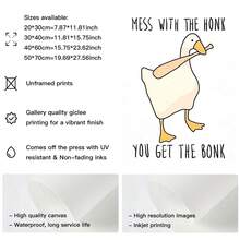 1PC Yellow Duck Cartoon Canvas Wall Art Poster, Frameless Baseball Duck Painting For Living Room, Bedroom, Club - Home Decor Gift Idea,Artistic Gift And Decoration,Aesthetic Room Decor, Bedroom,Waterproof Canvas Wall Art, Artwork Wall Painting For Gift,Kitchen, Dining Room, Living Room, Cafe, Bar, Wall Decor , Home And Dormitory Decoration Gifts Birthday Graduation - Multicolor - View 10