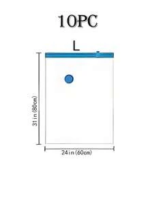 20/10/5件套便携式旅行收纳袋，大容量压缩袋，可重复使用真空袋，可折叠收纳袋，印花行李袋，防尘、防潮、防蛀，节省衣物、毛毯、床上用品空间，适用于衣柜、浴室、户外装备、返校、旅行必需品 - 彩色 - 查看 15