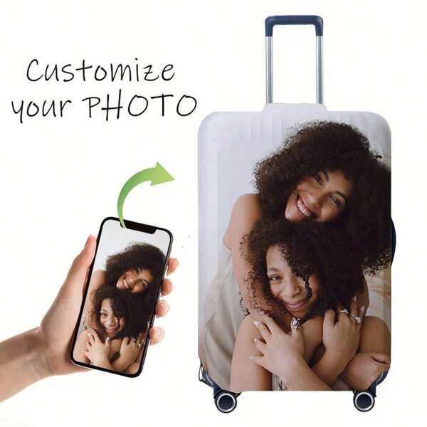Funda de maleta personalizada de 18-32 pulgadas, funda de equipaje flexible a prueba de polvo para maletas de entre 18 y 32 pulgadas. Funda personalizada a medida con patrón de arañazos a juego, protectora, para la universidad, la escuela secundaria, los estudiantes universitarios, las escuelas secundarias, el colegio, estudiantes de secundaria y preparatoria.